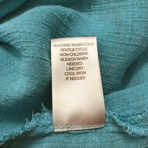 Avenue Size 22/24 Tunic Top Aqua Crinkle Gauze - Picture 9 of 10